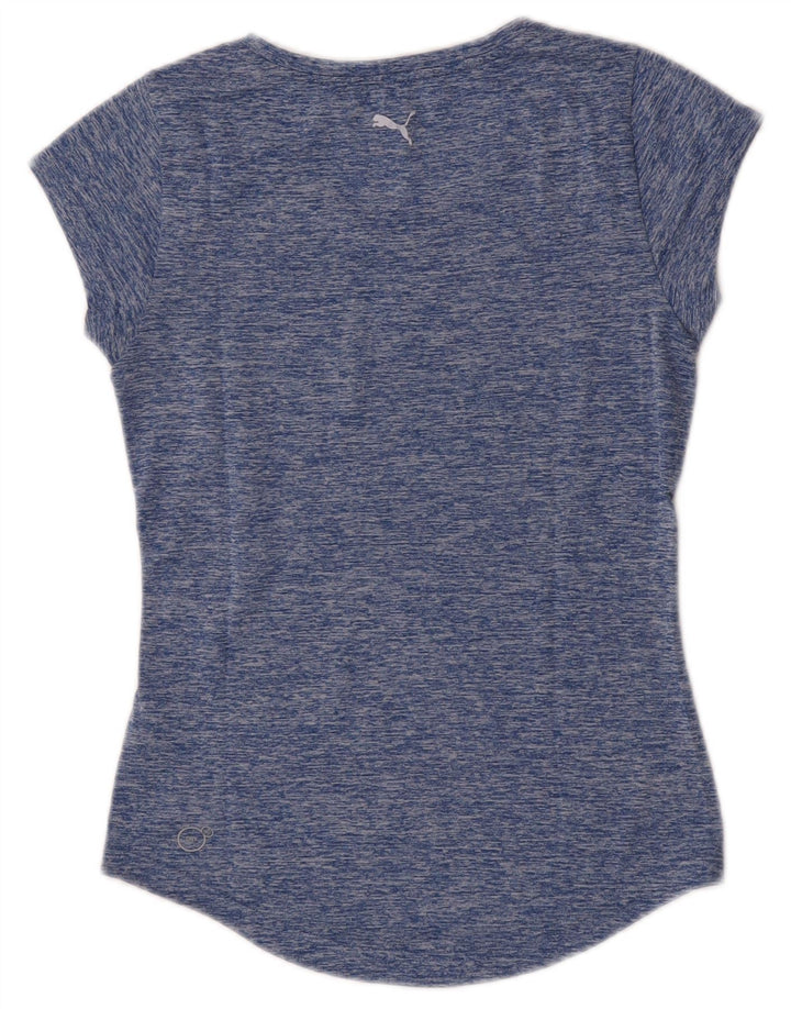 Tricou cu grafic Puma pentru femei Top UK 8 Small Blue Flecked Polyester