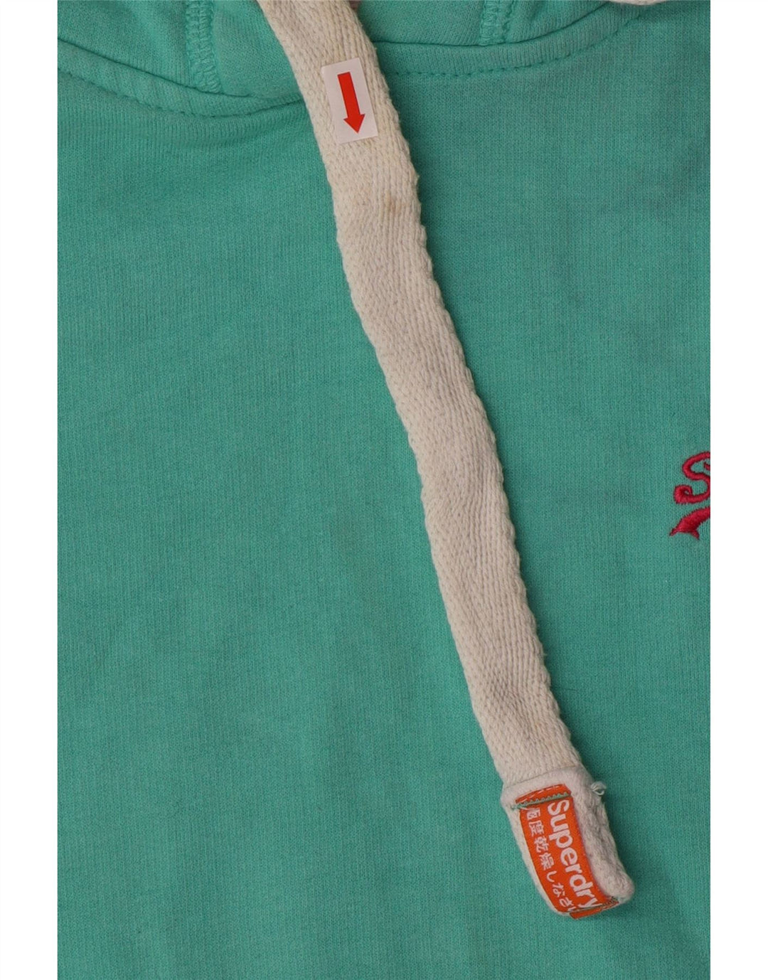 Pulover Superdry pentru damă, UK 12, bumbac turcoaz mediu