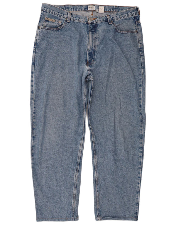 Blugi conici pentru femei Calvin Klein cu talie înaltă L38 L28 bumbac albastru