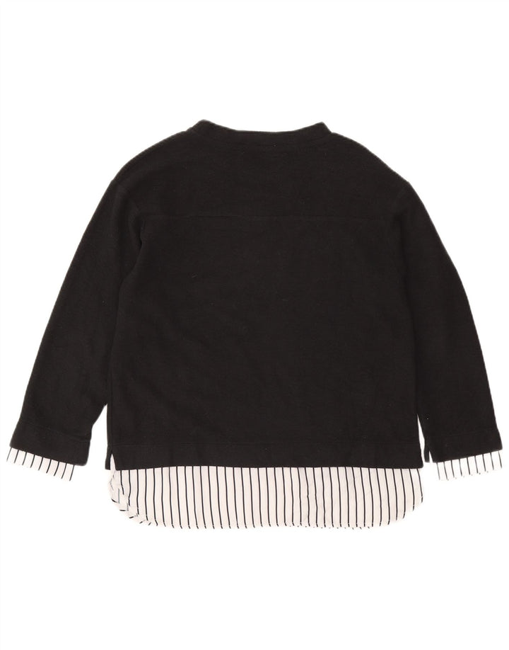 Top cu grafic supradimensionat pentru femei Zara cu mânecă lungă UK 10, poliester, gri mic