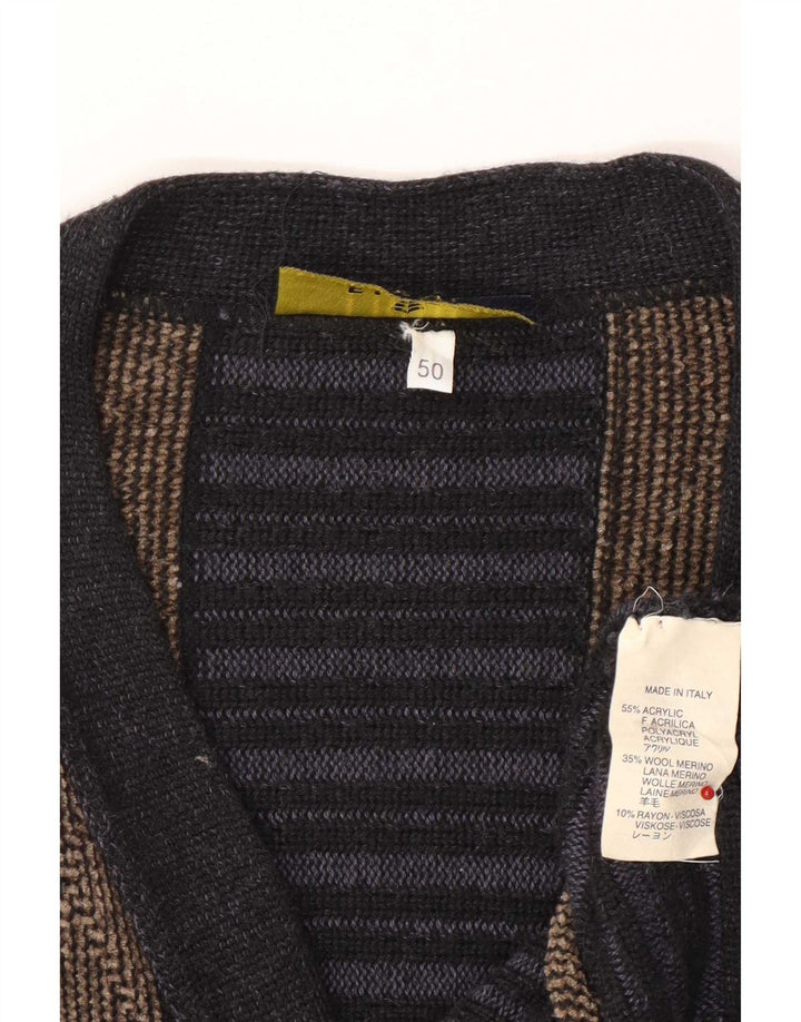 Pulover Cardigan Fiume pentru bărbați IT 50 Medium Bleumarin Argyle/Diamond Acrylic