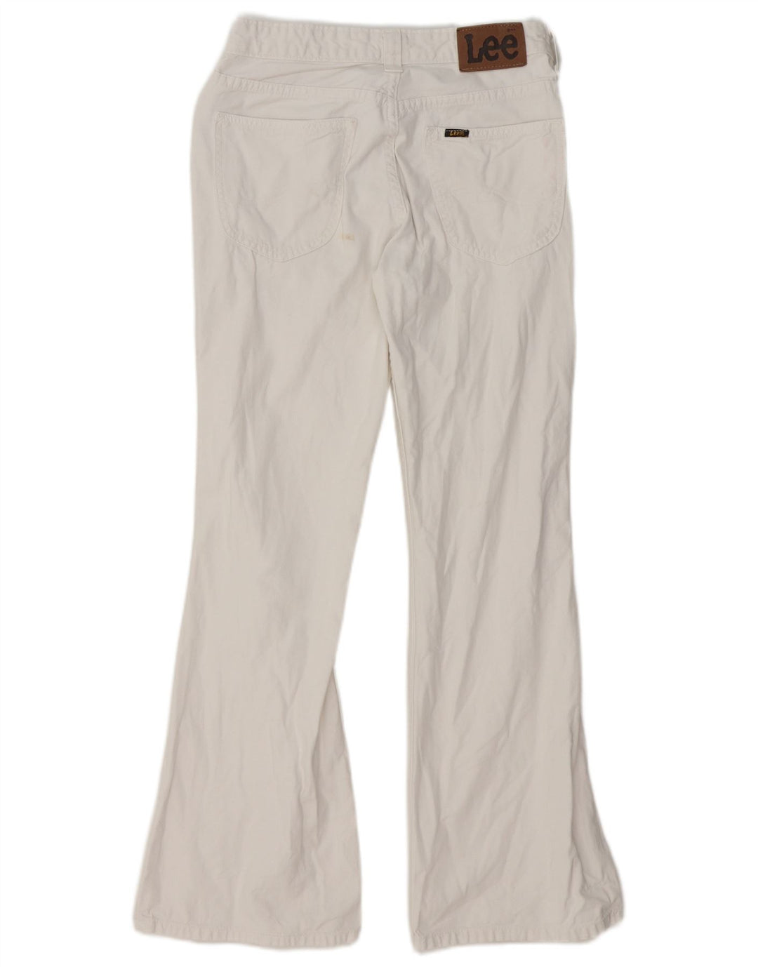 Blugi evazați pentru femei Lee US 12 Large W31 L29 Bumbac alb