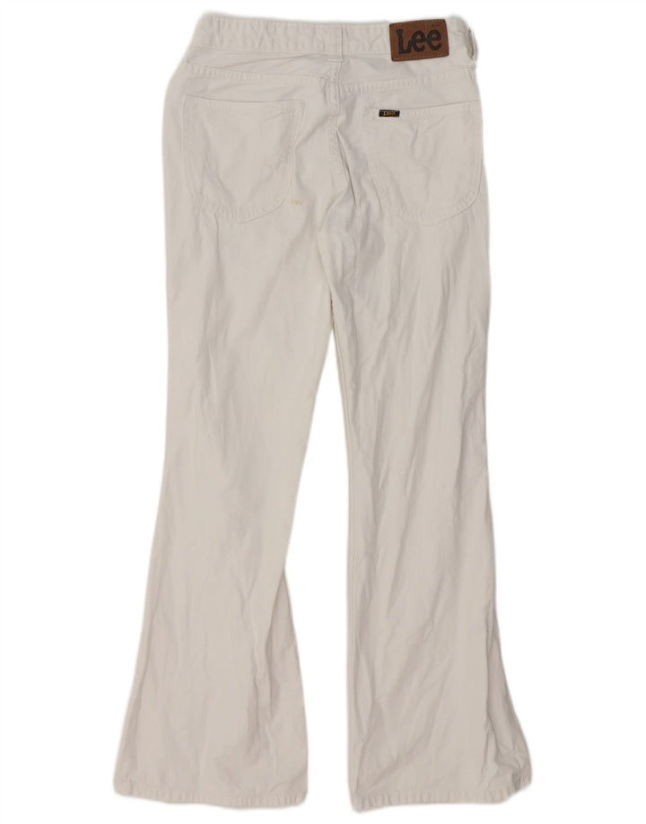 Blugi evazați pentru femei Lee US 12 Large W31 L29 Bumbac alb