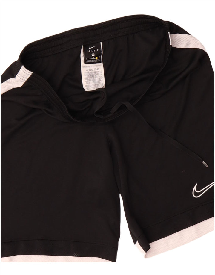 Pantaloni scurți sport Nike Dri Fit pentru femei UK 14 Medium Black Colorblock Poliester