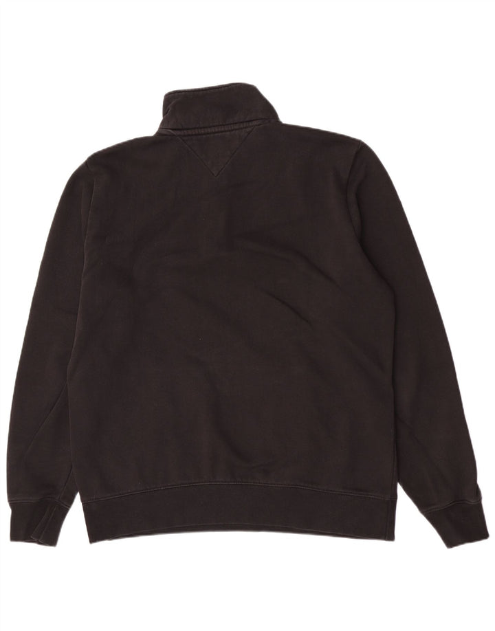 Hanorac pentru bărbați Tommy Hilfiger, cu grafic, cu fermoar, cu gât, din bumbac mediu negru