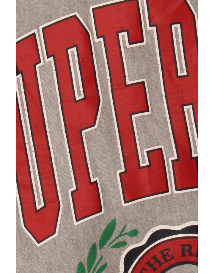 SUPERDRY Pulover cu grafic pentru femei UK 8 Small Gri Colorblock