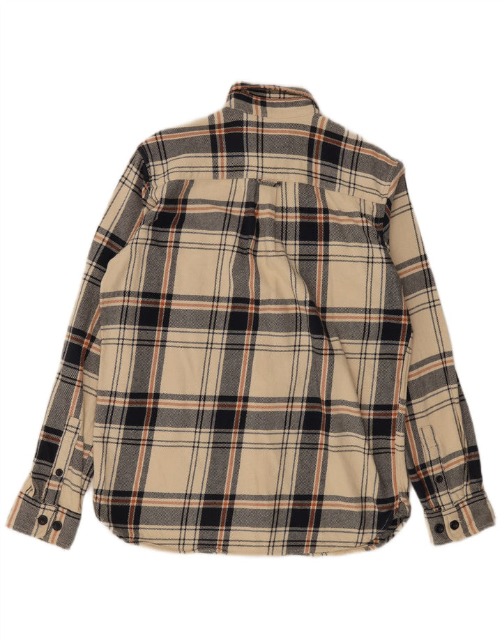 Cămașă de flanel Jack & Jones pentru bărbați, bumbac cu carouri mici, bej