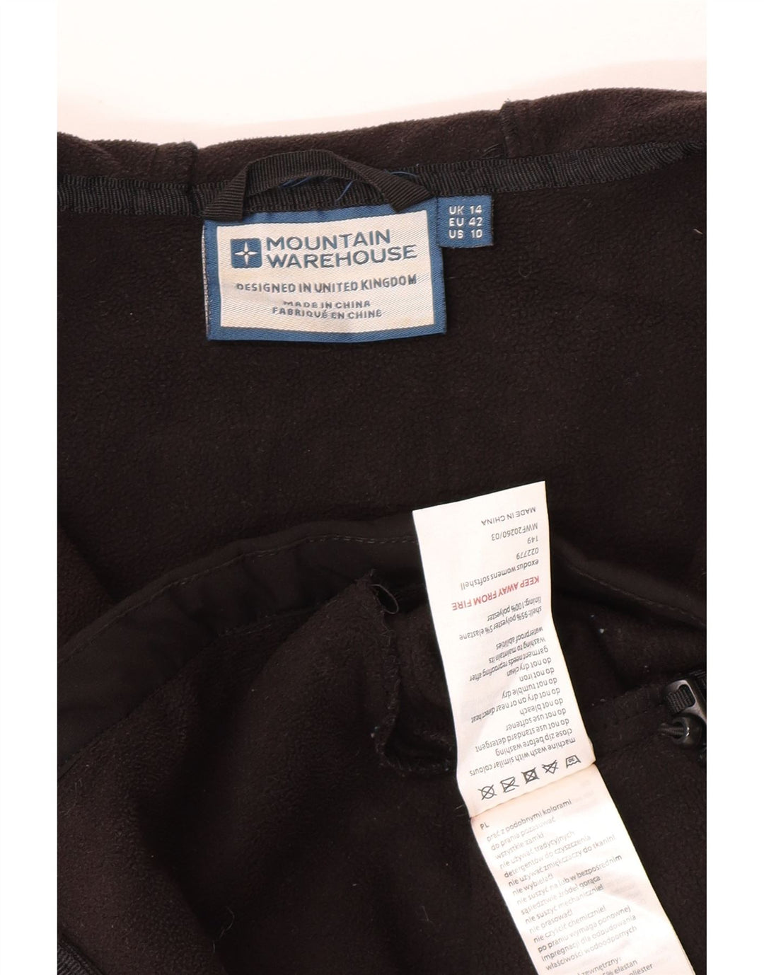 Jachetă Windbreaker cu glugă pentru femei Mountain Warehouse UK 14 Large Black