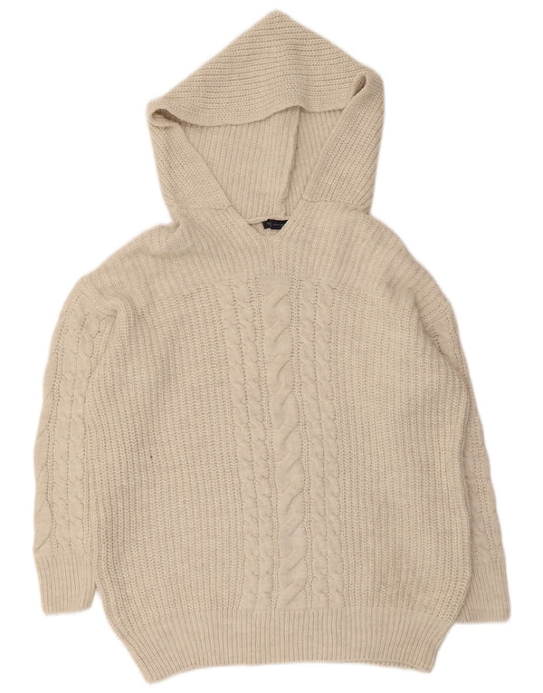 Marks & Spencer Pulover supradimensionat cu glugă pentru femei UK 10 Small White
