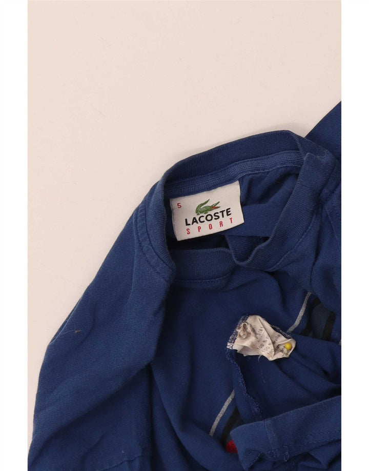 Tricou grafic pentru bărbați Lacoste Mărimea 5 mare, bumbac, albastru