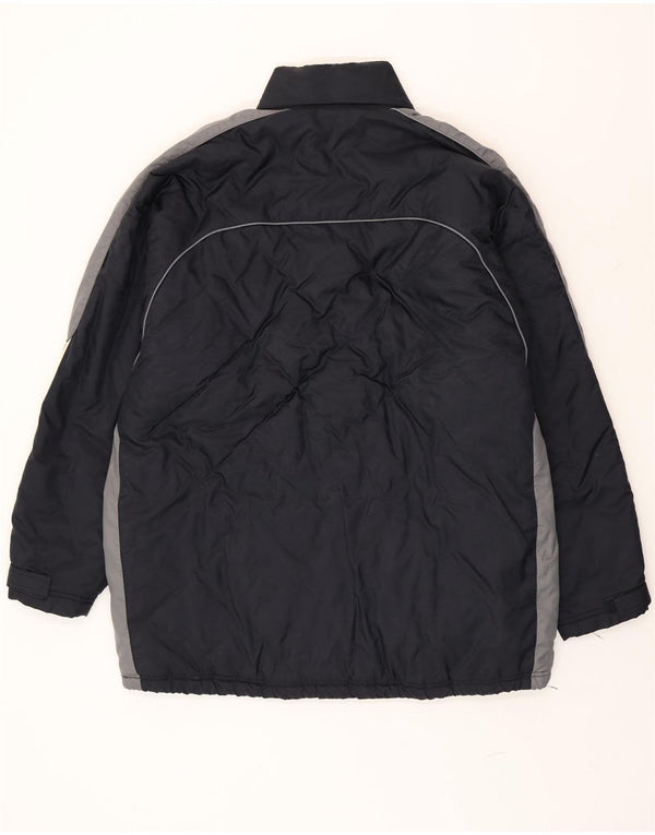 Adidas Mens Windbreaker Coat UK 44/46 Large Navy Blue Colourblock Polyamide