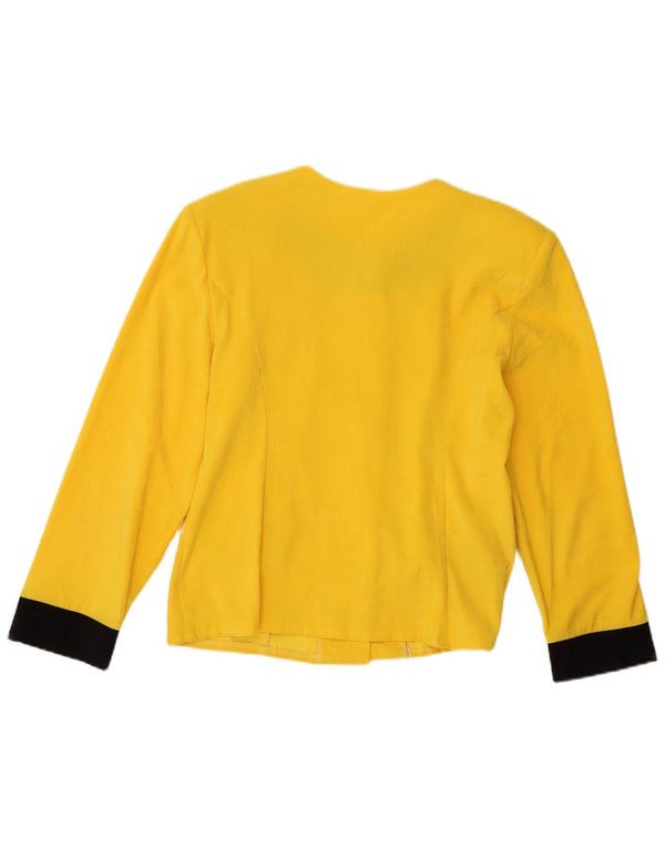 Jachetă blazer pentru femei Carlo Comberti, cu 5 nasturi, UK 14, mare, galbenă