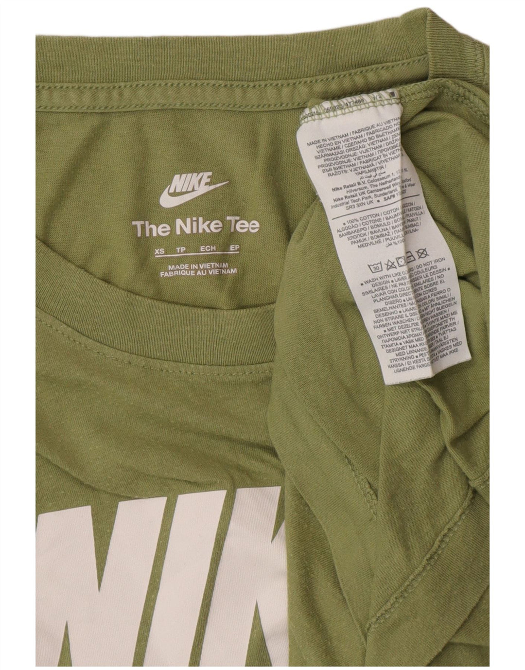 Tricou grafic pentru bărbați NIKE Top XS bumbac verde