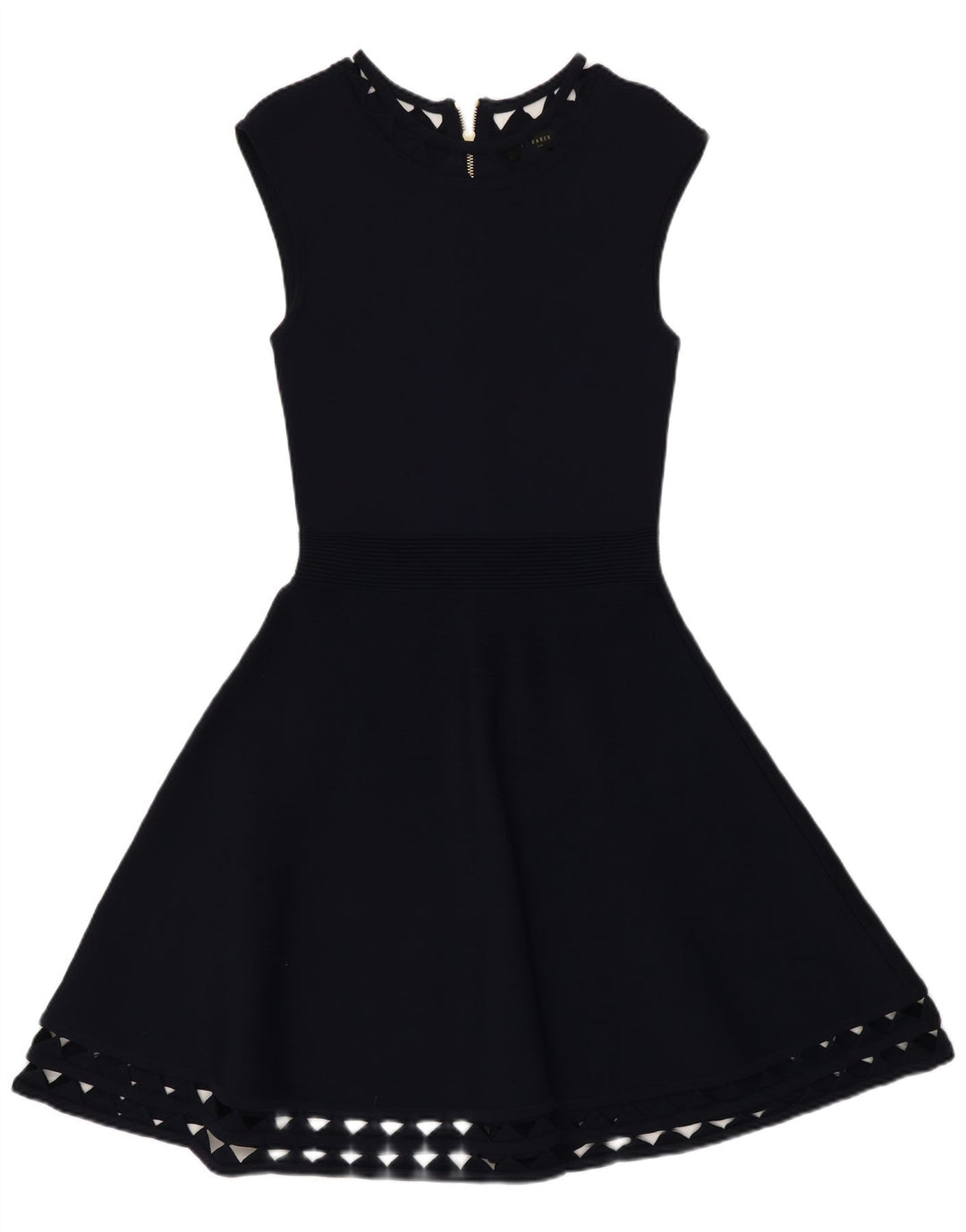 Rochie Ted Baker pentru femei, slim fit, în formă de A, mărimea 2 mică, viscoză bleumarin