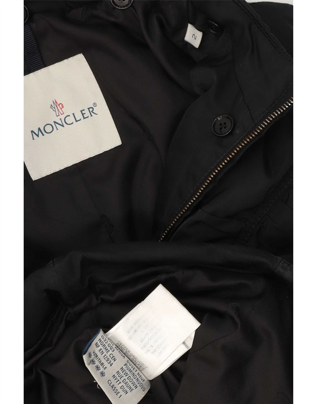 Jachetă căptușită pentru femei Moncler Mărimea 2 Poliester mediu negru