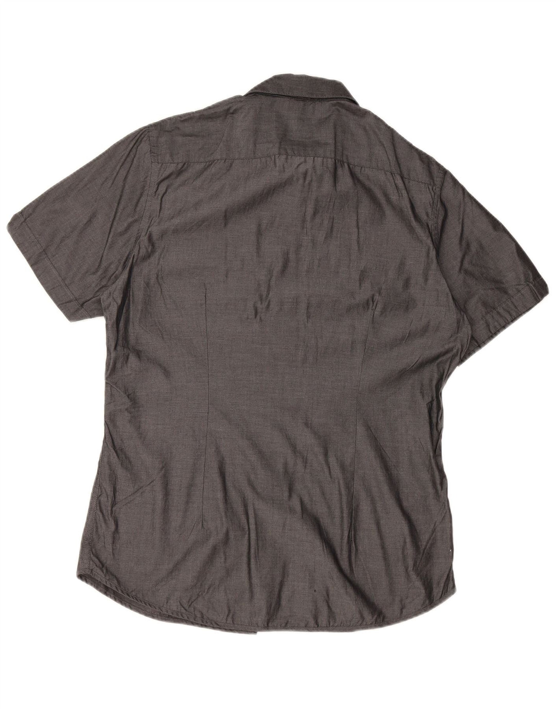 Cămașă slim cu mânecă scurtă pentru bărbați CALVIN KLEIN, bumbac mare, gri