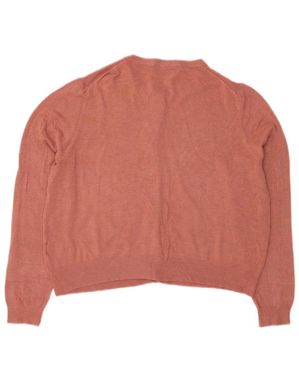 Pulover cardigan crop pentru femei Marks & Spencer UK 16 mare, roz, viscoză