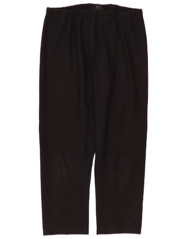 Pantaloni de trening NIKE Dri Fit pentru femei UK 12 Poliester mediu negru