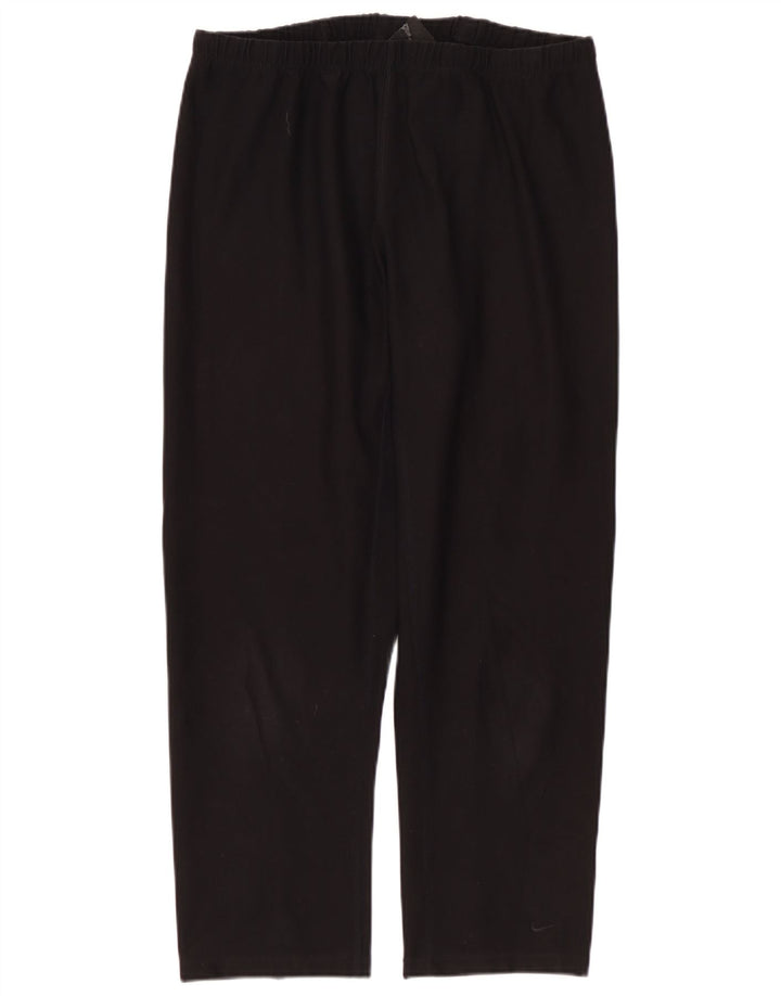 Pantaloni de trening NIKE Dri Fit pentru femei UK 12 Poliester mediu negru