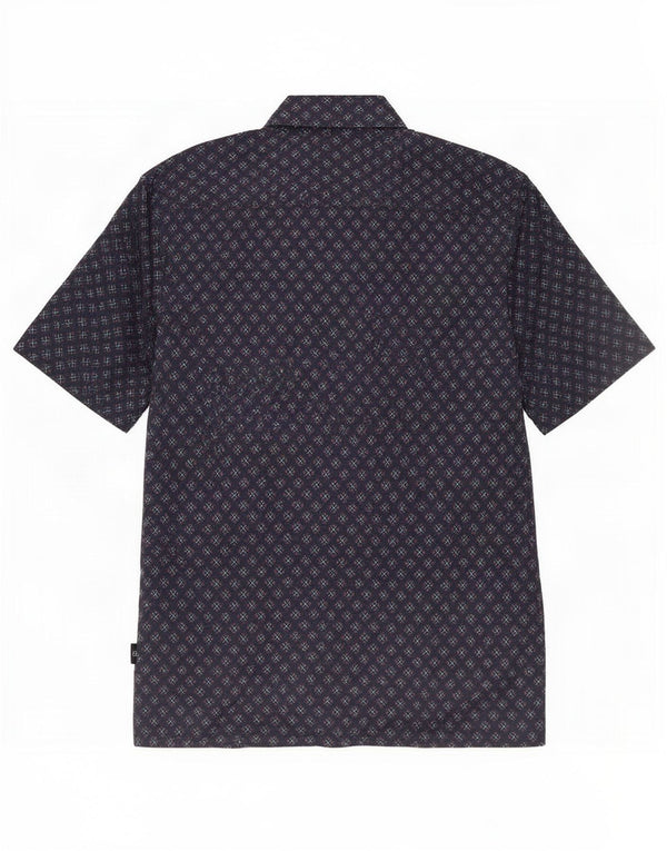 Cămașă cu mânecă scurtă pentru bărbați Ted Baker Mărimea 5 XL Bumbac geometric albastru bleumarin