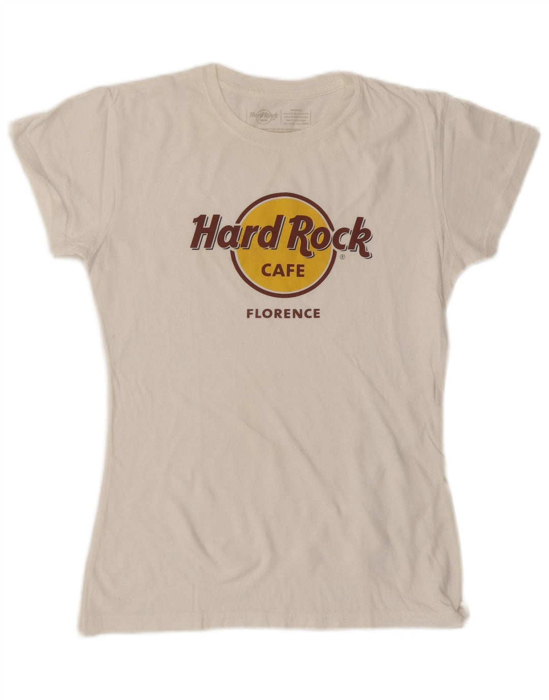 HARD ROCK CAFE Tricou cu grafic Florență pentru femei Top UK 12 Medium White