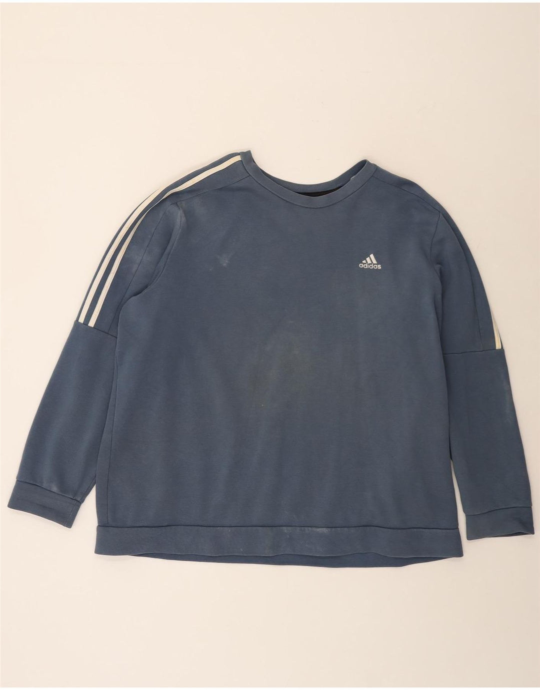 Pulover pentru bărbați Adidas 2XL, bumbac albastru
