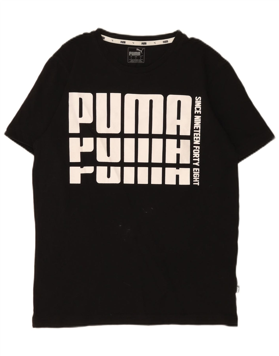 Tricou grafic Puma pentru bărbați Top mic, negru, bumbac