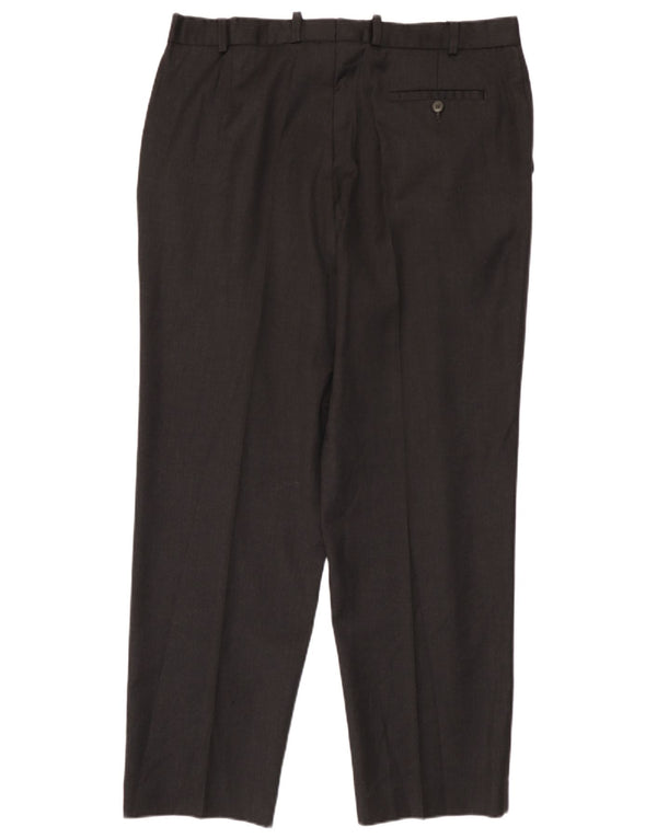 Marks & Spencer Pantaloni de costum pentru bărbați L38 L31 Lână neagră