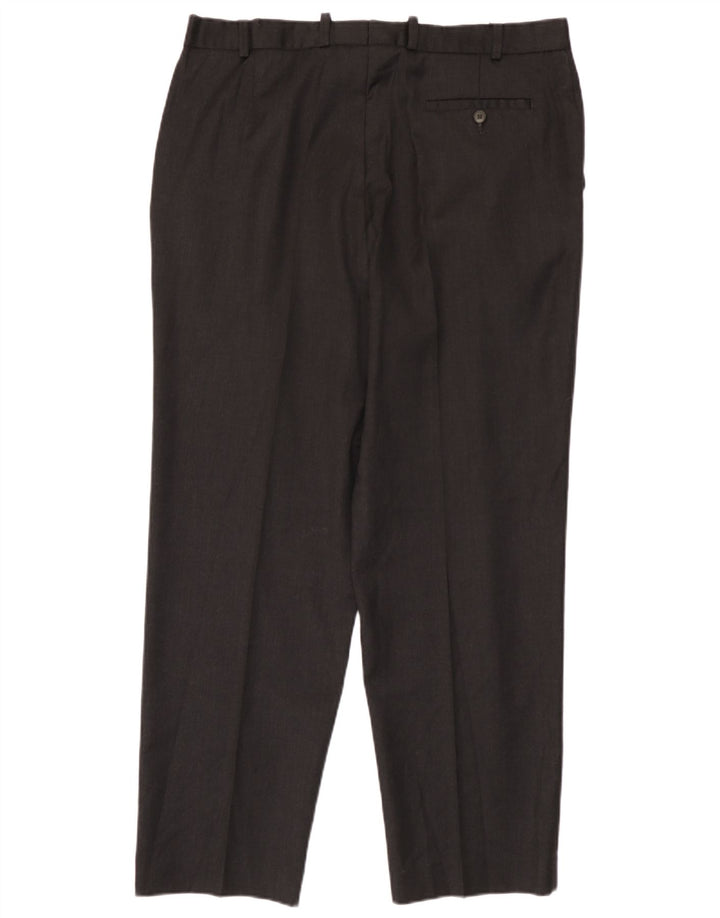 Marks & Spencer Pantaloni de costum pentru bărbați L38 L31 Lână neagră
