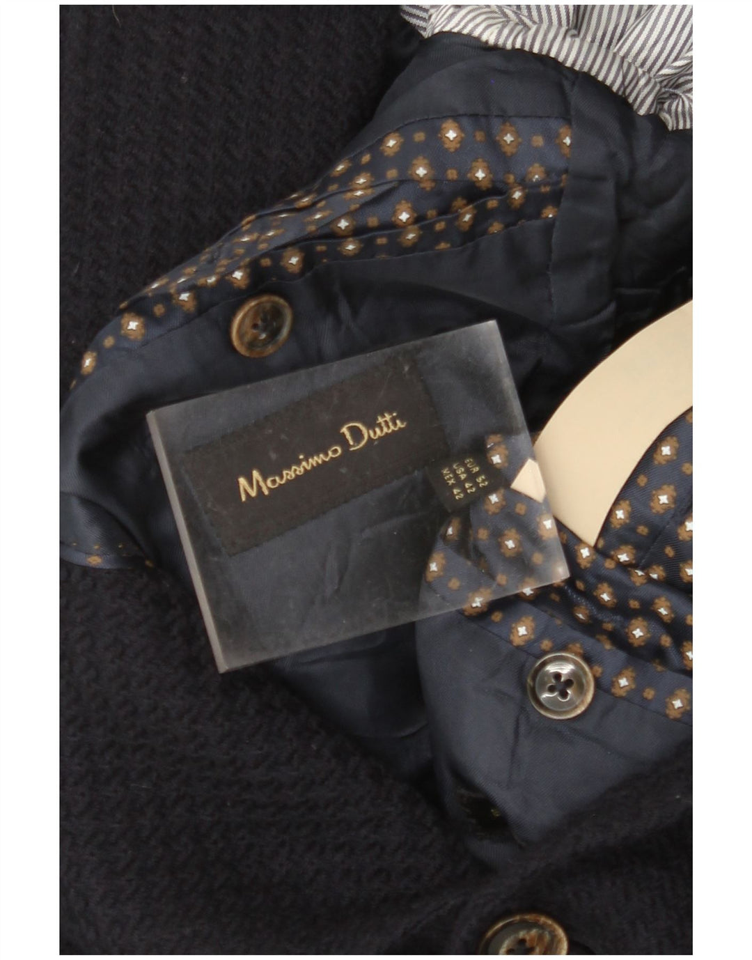 MASSIMO DUTTI Jachetă pentru bărbați cu 2 nasturi EU 52 Lână mare albastru bleumarin