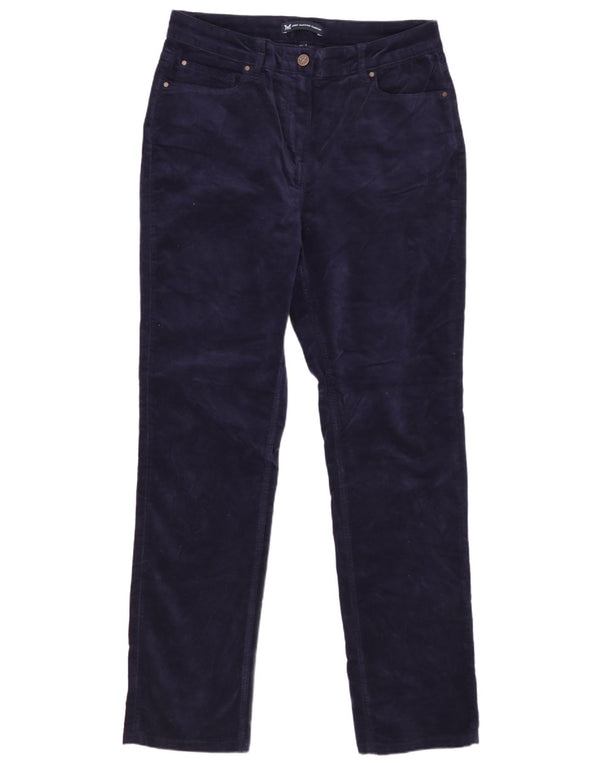 Crew Clothing Pantaloni slim casual pentru femei UK 12 Medium L30 L30 Bleumarin