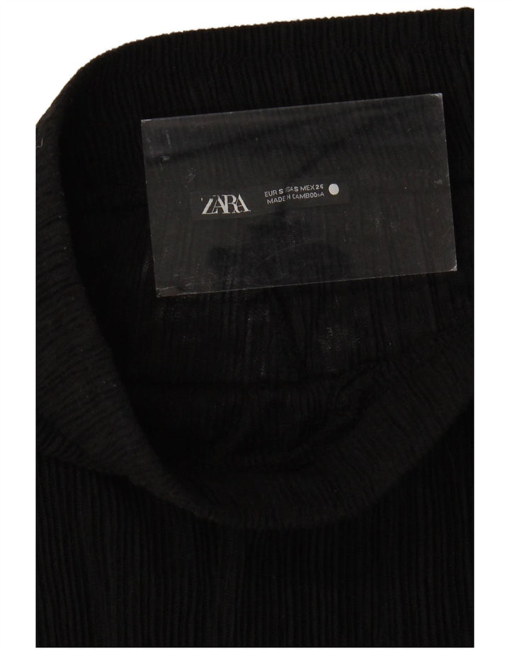 Pantaloni cu picior lat pentru femei Zara Mici L24 L31 Negri