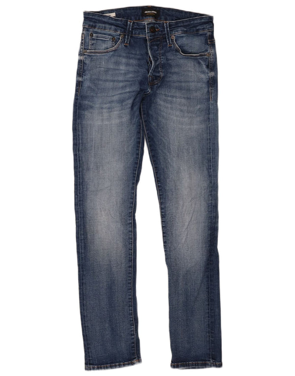 Blugi Jack & Jones GLENN Slim pentru bărbați W28 L30, bumbac albastru