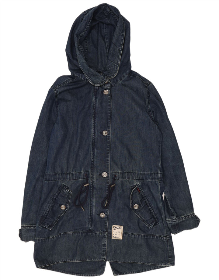 Palton cu glugă KHUJO pentru femei UK 14, mediu, bleumarin, bumbac