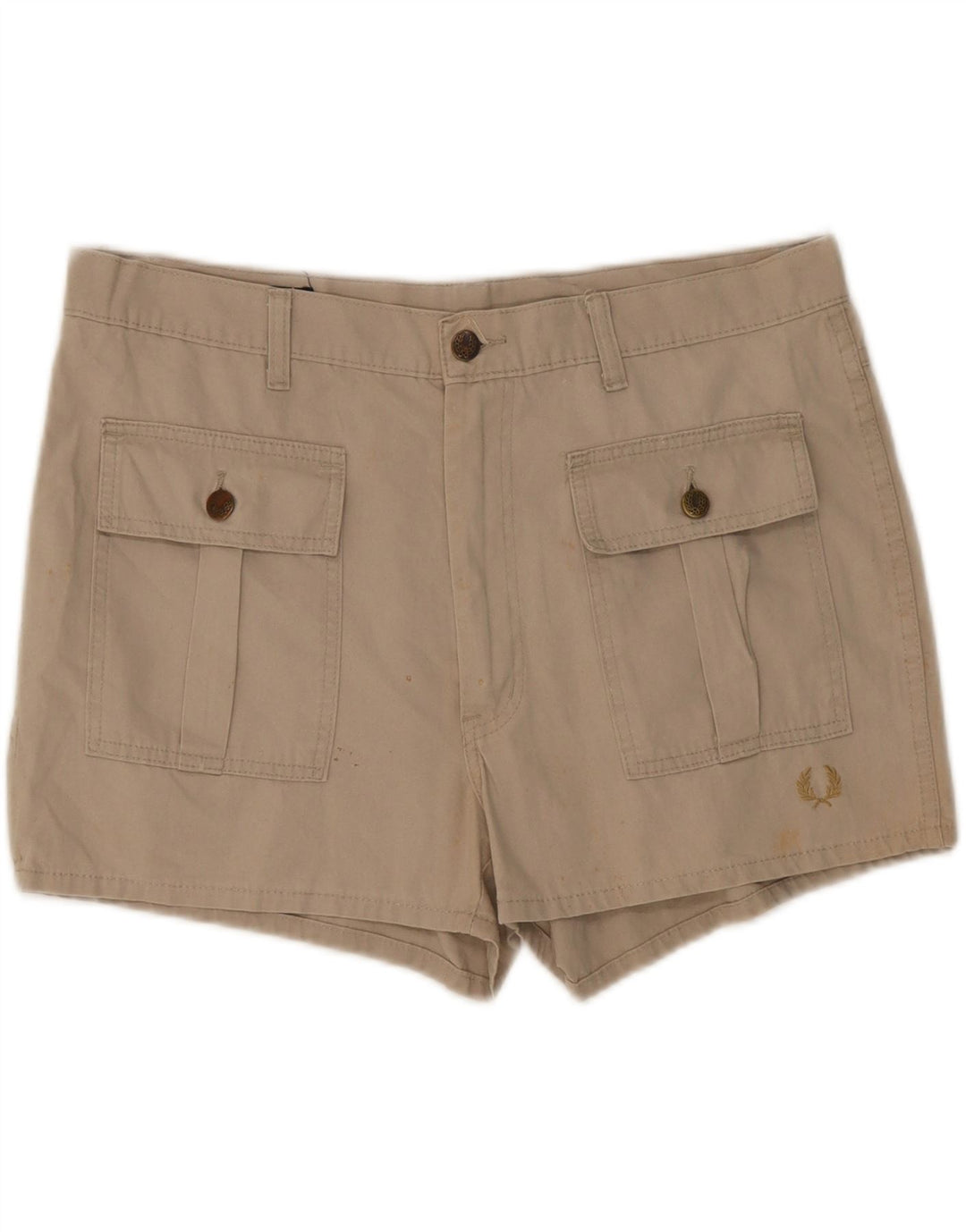 FRED PERRY Womens Casual Shorts W38 XL Grey Vintage Fred Perry and Second-Hand Fred Perry from Messina Hembry 