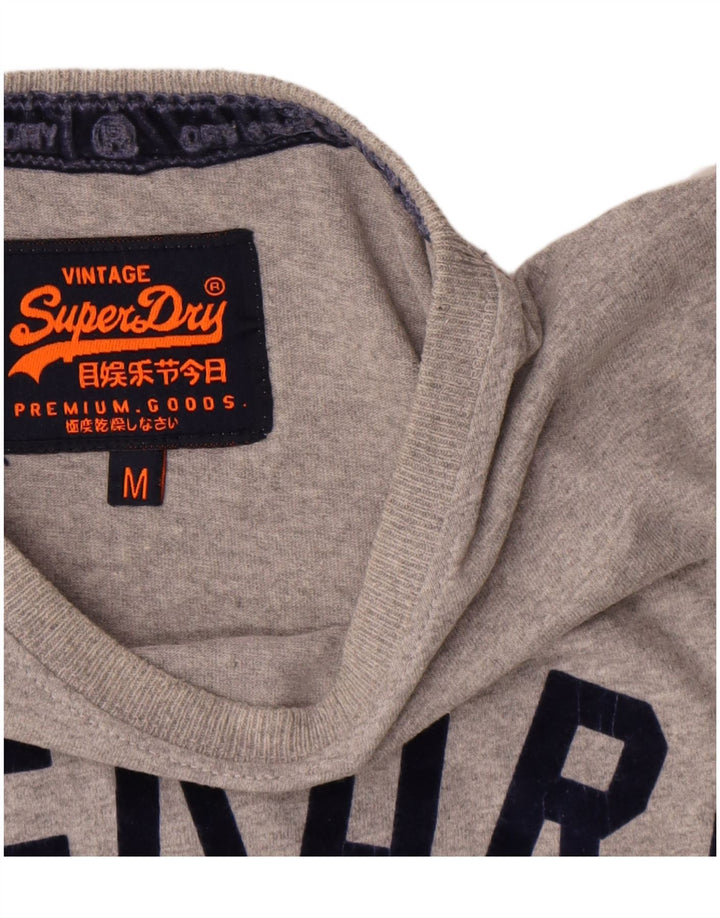 Tricou grafic pentru bărbați Superdry Top din bumbac gri mediu