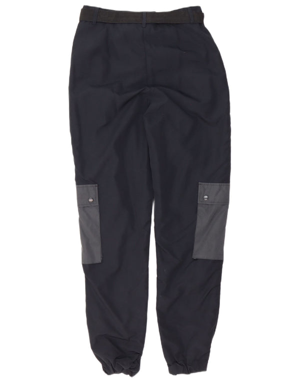 Pantaloni cargo de jogging pentru femei Ellesse UK 8 Mici, negru, nailon color bloc