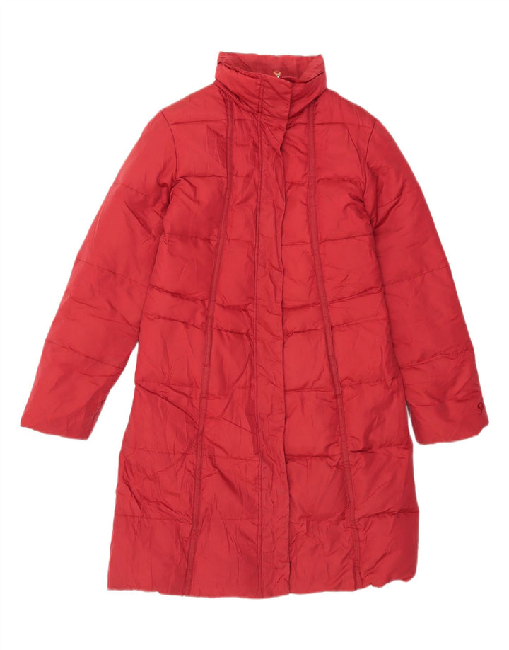 GAS Womens Padded Coat UK 12 Medium Red Polyamide Vintage Gas and Second-Hand Gas from Messina Hembry 