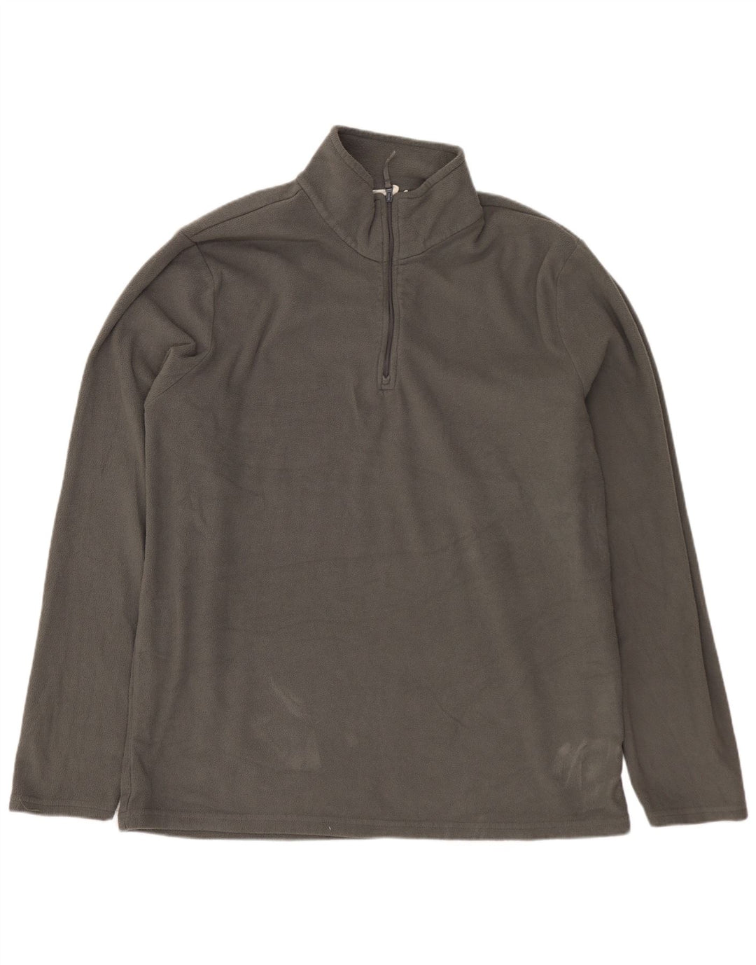 MOUNTAIN WAREHOUSE Pulover pentru bărbați, cu fermoar și gât, poliester mare, gri