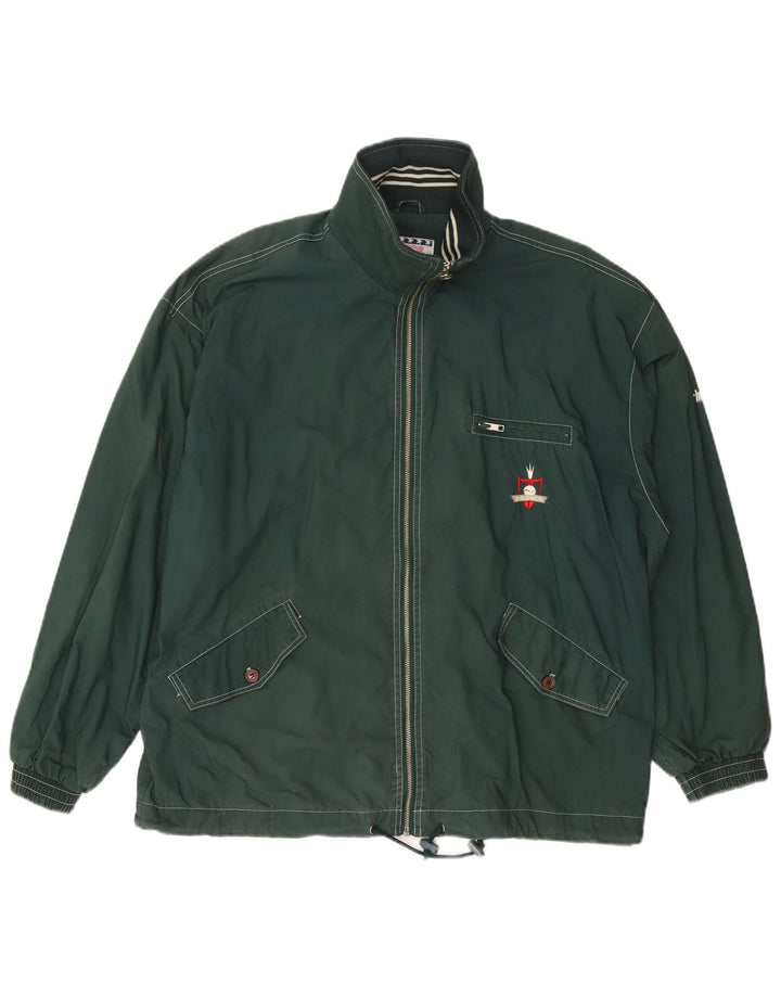 PRINCE Mens Windbreaker Jacket UK 40 Large Green Cotton