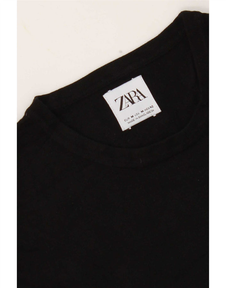 Pulover pentru bărbați Zara, cu decolteu, mediu, negru