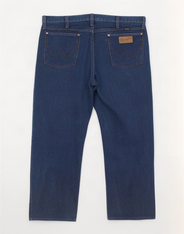 Blugi drepti pentru bărbați Wrangler W38 L26 bumbac bleumarin