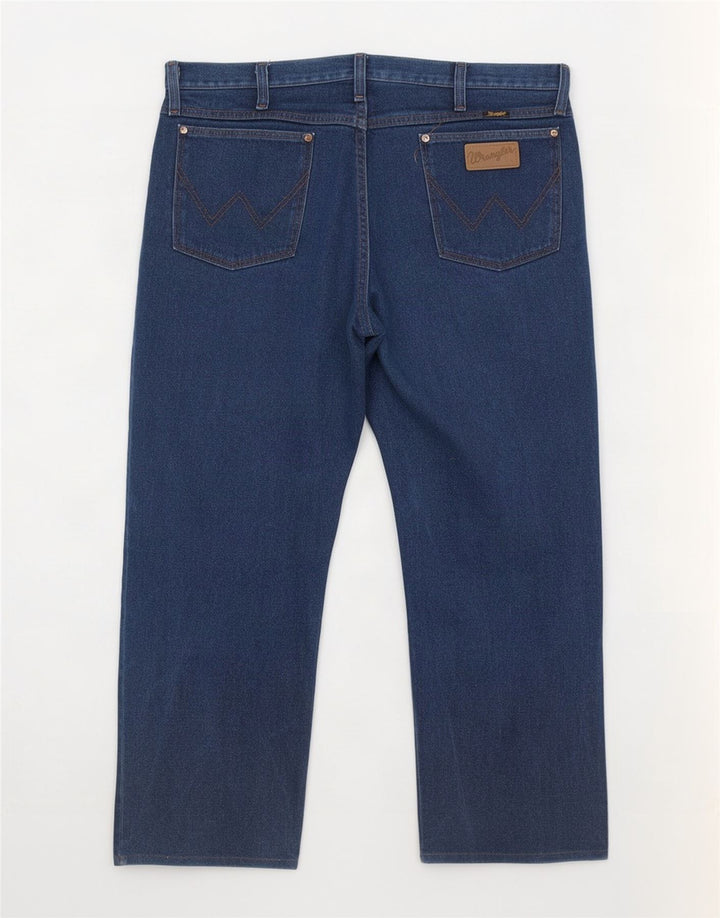 Blugi drepti pentru bărbați Wrangler W38 L26 bumbac bleumarin