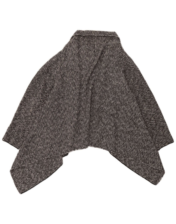 Pulover cardigan deschis asimetric pentru femei Zara UK 16 mare, negru, pete