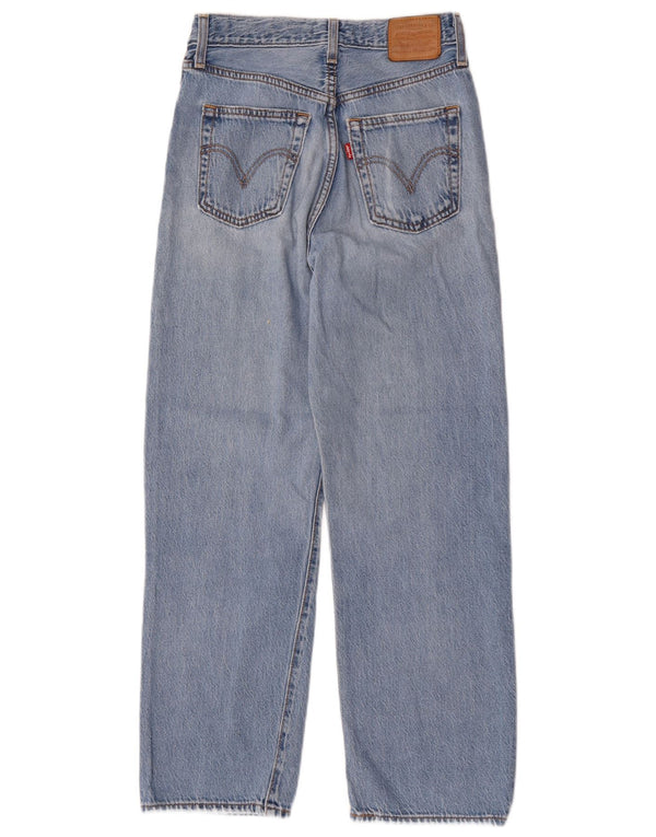 Blugi drepti cu talie înaltă Levi's pentru femei L26 L27 Bumbac albastru