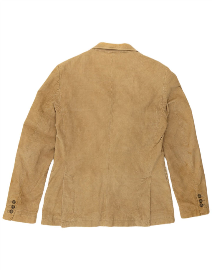 Blazer pentru bărbați din velur cu 2 nasturi Zara UK 40 mare, bej