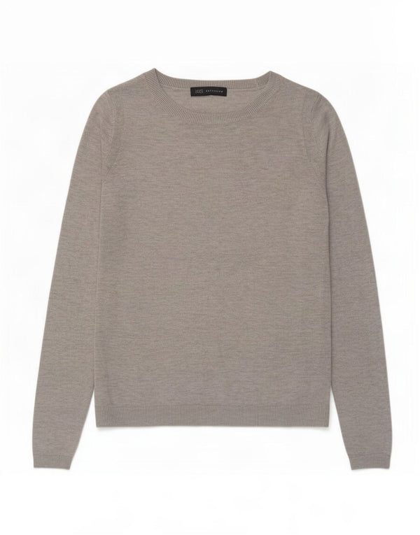 Pulover pentru femei Marks & Spencer, cu gât de barca, UK 8, bumbac gri mic