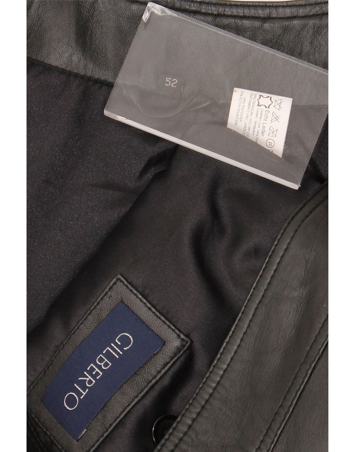 Gilet din piele pentru bărbați Gilberto IT 54 2XL din piele neagră