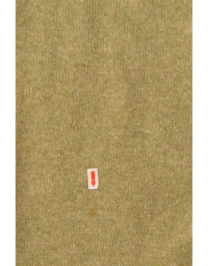 Fusta midi tricot vintage pentru femei Medium W28 Lână verde