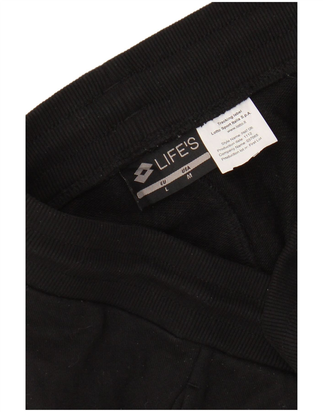 Pantaloni de trening LOTTO pentru bărbați Joggeri negri medii